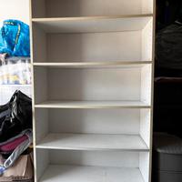 Libreria in legno laccato bianco