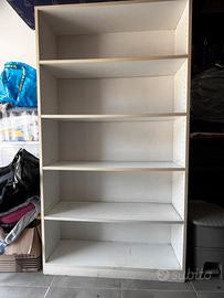 Libreria in legno laccato bianco