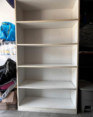 Libreria in legno laccato bianco
