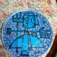 Piatto ceramica firmato M. Guarini