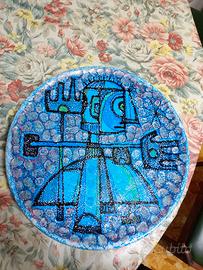 Piatto ceramica firmato M. Guarini