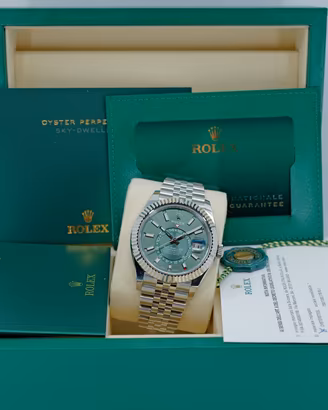ROLEX SKY-DWELLER 336934 VERDE MINT NUOVO FULL 