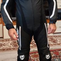 tuta moto in pelle intera