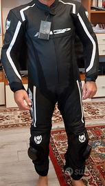 tuta moto in pelle intera