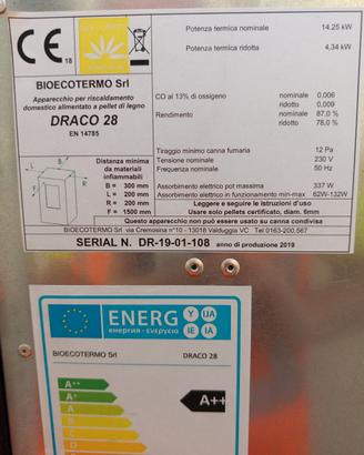 generatore di aria calda a pellet 