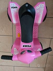 Quad elettrico per bambini Racy rosa Faber
