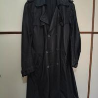 Cappotto in pelle nera anni 80/90