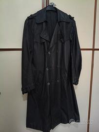Cappotto in pelle nera anni 80/90