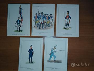 UNIFORMOLOGIA 29 cartoline/tavole illustr.a colori