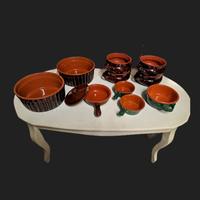 Servizio tegamini varie misure terracotta VULCANIA