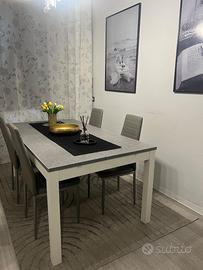 Tavolo da pranzo in legno 175x95 cm+4sedie omaggio