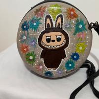 Borsa pelle dipinta a mano