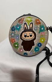 Borsa pelle dipinta a mano