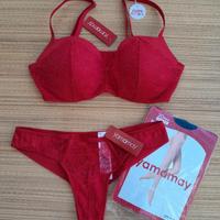 yamamay reggiseno + slip brasiliana + collant 
