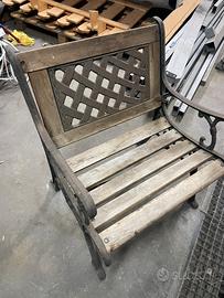Sedia legno e ghisa