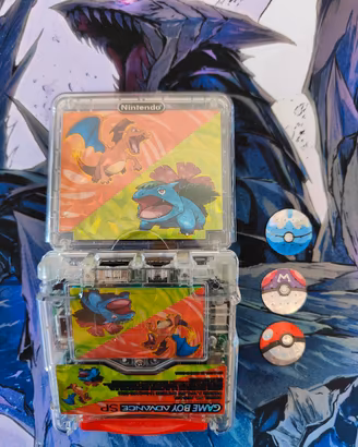 1 di 1 Game boy Advance SP Fire Red Leaf green