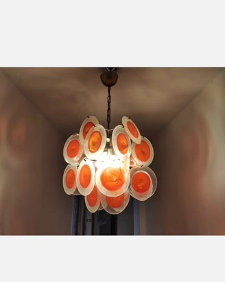Lampadario Mazzega Gino Vistosi anni 60 70 dischi
