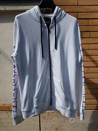 Felpa 100% cotone con cappuccio, bianco, Pirex, M