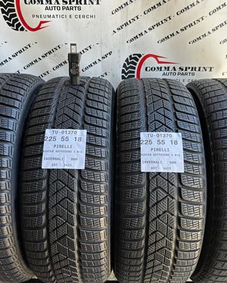 4 PNEUMATICI 225/55 R18 PIRELLI INVERNALI 80%