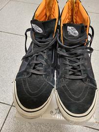 Vans scarpe nere  pelle scamosciata suola gomma