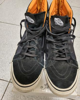 Vans scarpe nere  pelle scamosciata suola gomma