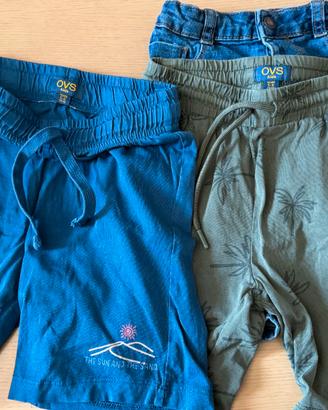 Lotto 3 pantaloncini bambino 5-6 anni OVS/Primark