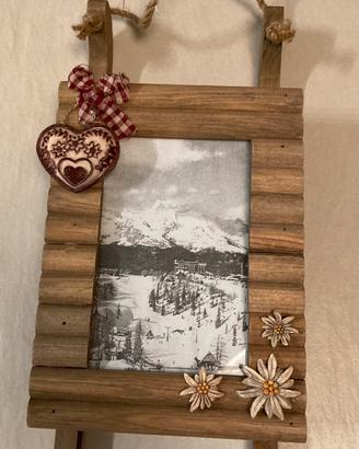 Portafoto in legno slitta
