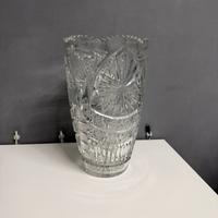 Vaso in cristallo molato pesante