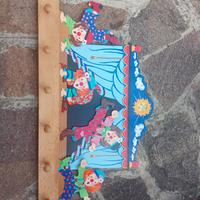 Appendiabiti legno decorato 