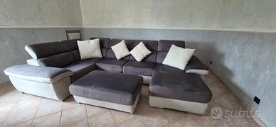 Divano enorme con letto alcantara