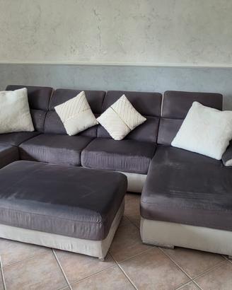 Divano enorme con letto alcantara