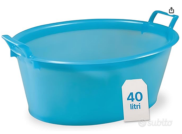 Bacinella Bucato in Plastica Rigida Ovale