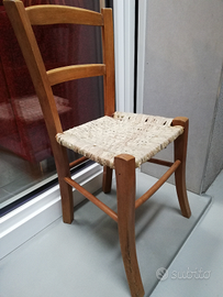 Sedia impagliata a mano