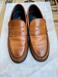 Melluso Mocassino uomo in pelle cuoio u0742 USATO