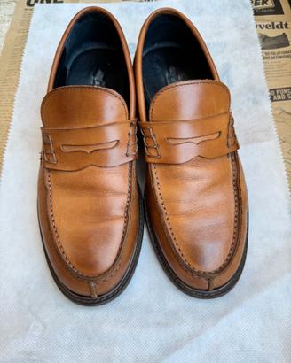 Melluso Mocassino uomo in pelle cuoio u0742 USATO