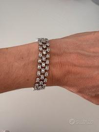 Bracciale in argento 925 con pietre luminose