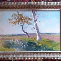 dipinto Carlo Montani campagna romana anni 20