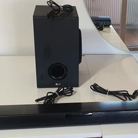 Soundbar+subwoofer  + cavo ottico