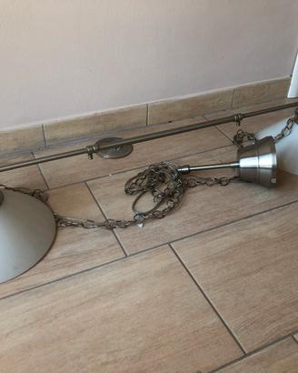 Lampadario sospeso due plafoniere