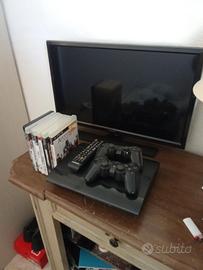 PS3 500 GB più TV schermo piatto 22"