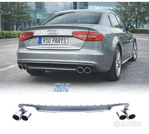 DIFFUSORE AUDI A4 B8 07-11 LOOK S4 + TERMINALI DI 