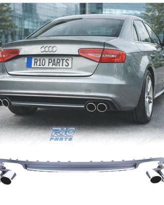 DIFFUSORE AUDI A4 B8 07-11 LOOK S4 + TERMINALI DI 