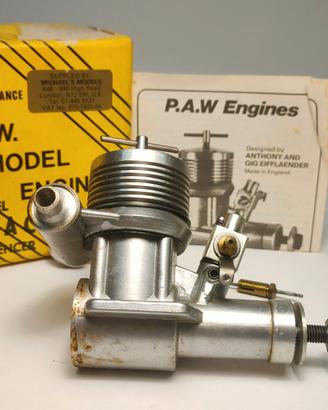 Motore Diesel d'epoca P.A.W. 35 R/C AC con scatola