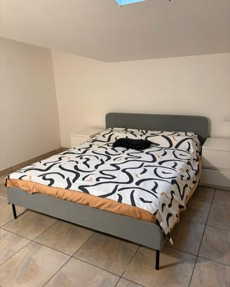 Letto ikea slattum 160x200 grigio+materasso