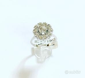 Anello oro18kt diamanti naturali (C)