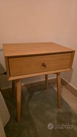 2 comodini HOKKSUND 1 cassetto colore rovere natur