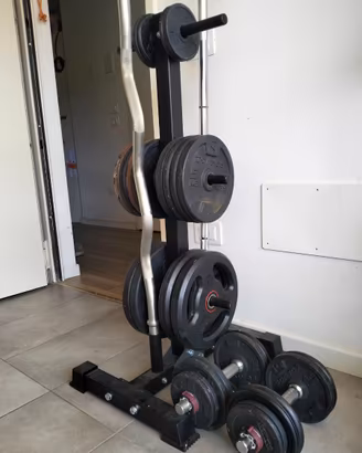 Set completo Homegym 108 kg + bilancieri e manubri