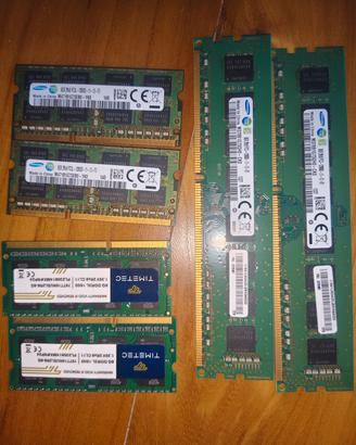 Lotto RAM DDR3 Samsung e Timetec 8GB 