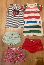 Lotto 5 vestiti bimba 4/5 anni