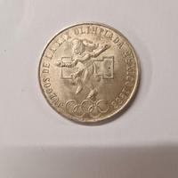 Moneta argento Olimpiadi 1968 Messico.